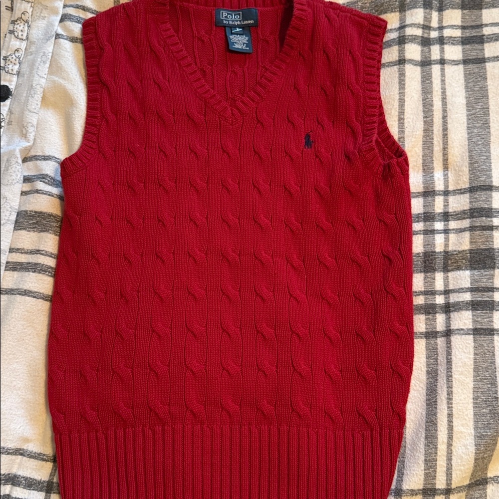 Ralph Lauren Polo Boys Sweater Vest Size 7
